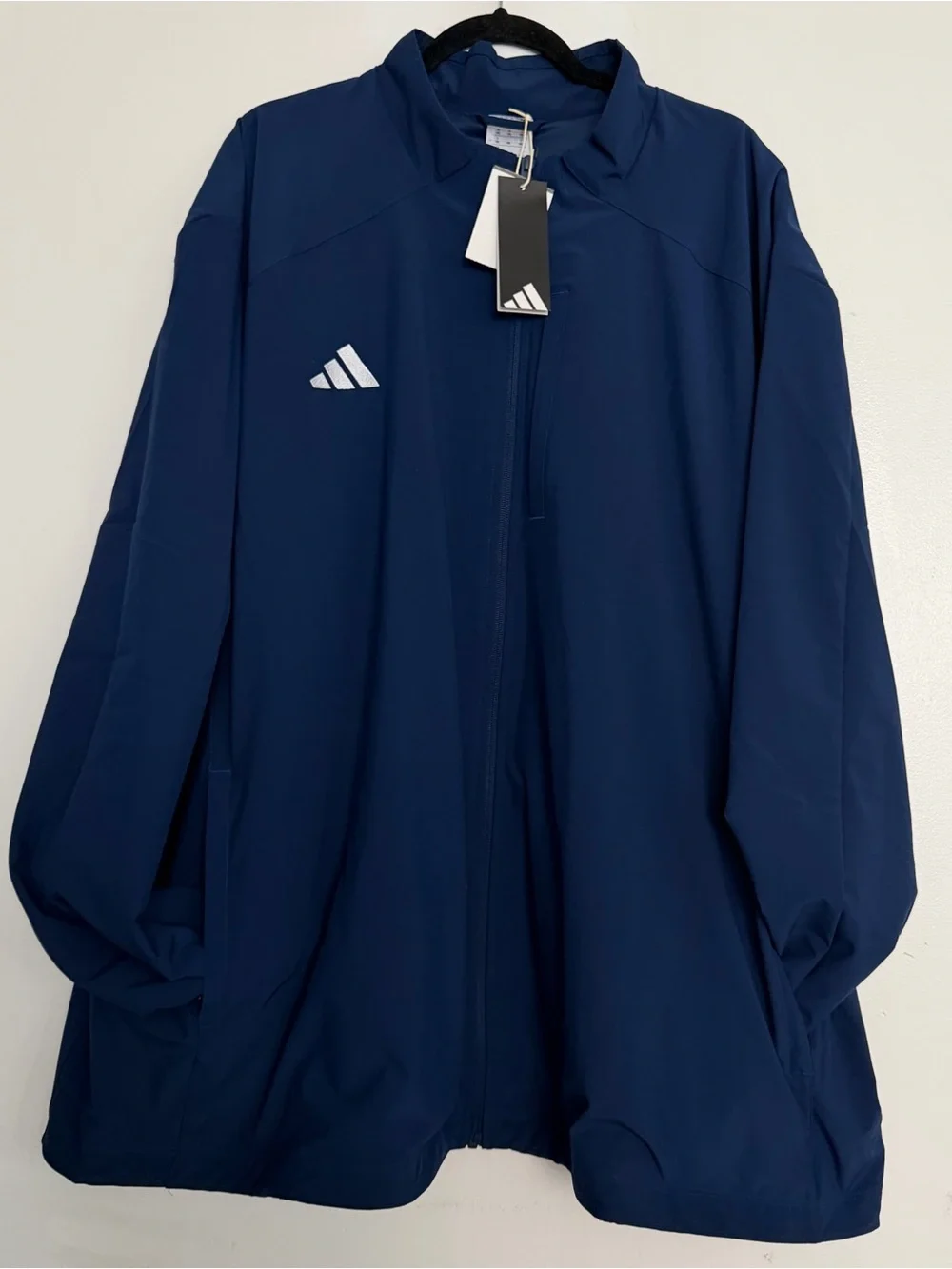 Men’s Adidas Full Zip Woven Travel Jacket Team Navy Size 3XL